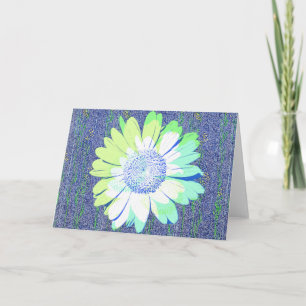 Pop-Art-Gänseblümchen auf Vintage-Muster-Kunstnoti Karte