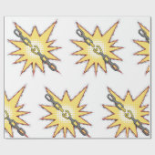 Pop Art gebrochen Kettenexplosion kühne Comic Stil Geschenkpapier (Flach)