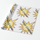 Pop Art gebrochen Kettenexplosion kühne Comic Stil Geschenkpapier (Ungerollt)