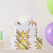 Pop Art gebrochen Kettenexplosion kühne Comic Stil Geschenkpapier