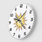 Pop Art gebrochen Kettenexplosion kühne Comic Stil Große Wanduhr (Winkel)