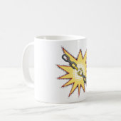 Pop Art gebrochen Kettenexplosion kühne Comic Stil Kaffeetasse (Vorderseite Links)