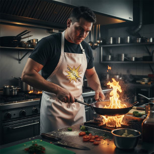 Pop Art gebrochen Kettenexplosion kühne Comic Stil Schürze