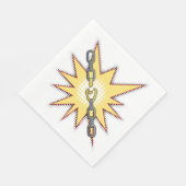 Pop Art gebrochen Kettenexplosion kühne Comic Stil Serviette (Ecke)