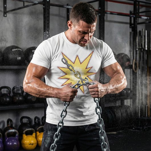 Pop Art gebrochen Kettenexplosion kühne Comic Stil T-Shirt