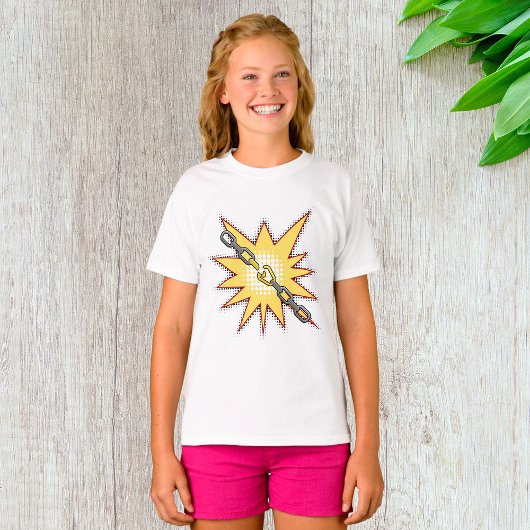 Pop Art gebrochen Kettenexplosion kühne Comic Stil T-Shirt