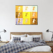 Pop Art Geckos - Wrapped Canvas Leinwanddruck (Insitu (Schlafzimmer))