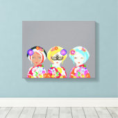 Pop Art Geishas Leinwanddruck (Insitu (Holzboden))