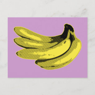 Pop-Art Gelbe Banane Grafik Postkarte