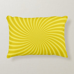 Pop-Art-gelber Hintergrund, retro-komische Strahle Dekokissen