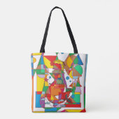 Pop Art Geometric Mermaid Triangle Tote Bag Tasche (Rückseite)
