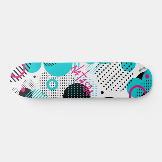 Pop Art Geometric Skateboard der 90er (Horizontal)