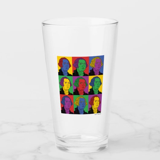 Pop Art George Washington Glas (Vorderseite)