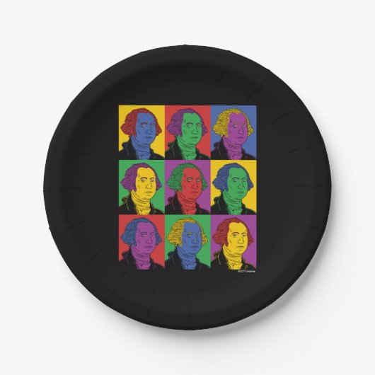 Pop Art George Washington Pappteller (Vorderseite)