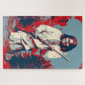 Pop Art Geronimo Indianerlegende Leiterin Puzzle (Horizontal)