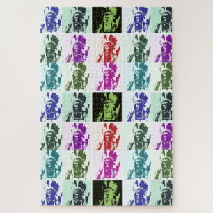 Pop Art Geronimo Indianerlegende Leiterin Puzzle