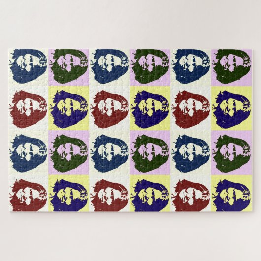 Pop Art Geronimo Indianerlegende Leiterin Puzzle (Horizontal)