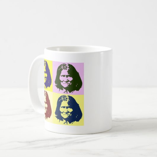 Pop Art Geronimo Kaffeetasse (Vorderseite Links)
