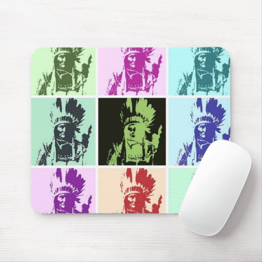 Pop Art Geronimo Mousepad (Mit Mouse)