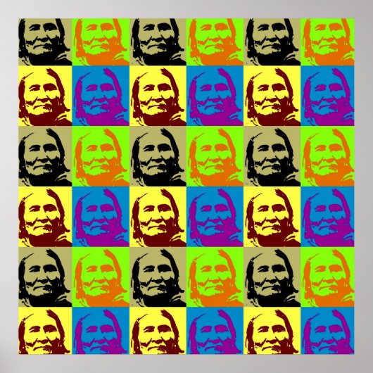 Pop Art Geronimo Poster - Freiheit & Frieden Symbo (Vorne)
