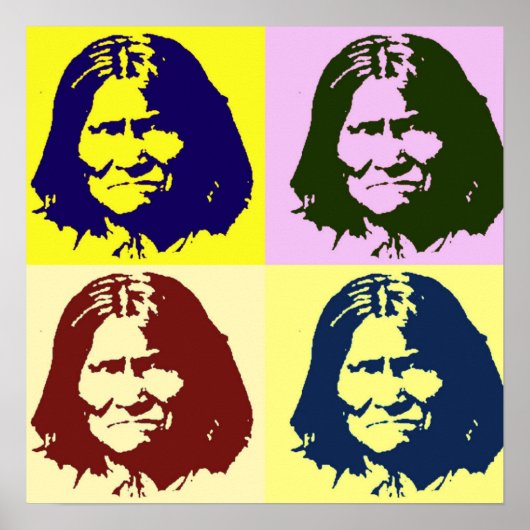 Pop Art Geronimo Poster - Freiheit kämpfen (Vorne)