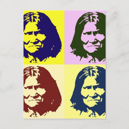 Pop Art Geronimo Postkarte (Vorderseite)