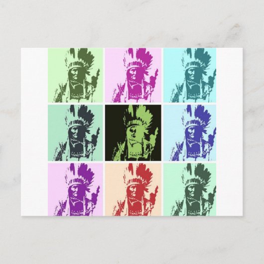 Pop Art Geronimo Postkarte (Vorderseite)