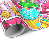 Pop Art Geschenkpapier (Rolleneckpunkt)