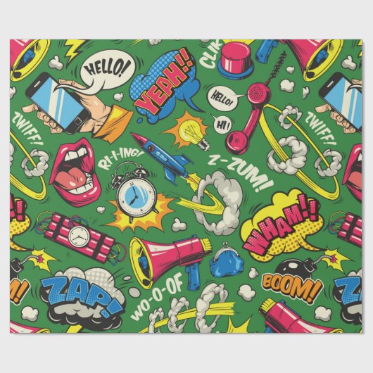 Pop Art Geschenkpapier (Flach)