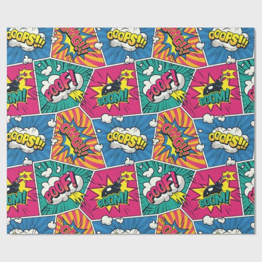 Pop Art Geschenkpapier (Flach)