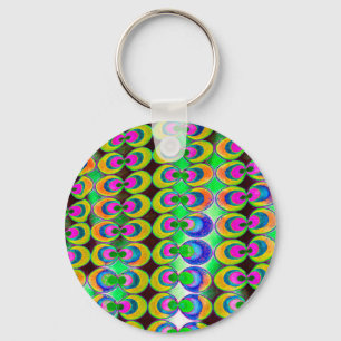 Pop-Art-Gewebe Schlüsselanhänger