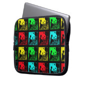Pop Art Giant Panda Rot Grün Gelb Laptopschutzhülle (Vorderseite Links)