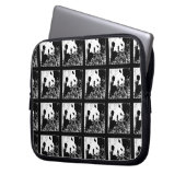Pop Art Gigant Panda Schwarzweiß-Computer Laptopschutzhülle (Vorderseite Links)