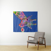 Pop Art Giraffe Wandteppich (Beispiel (Horizontal))