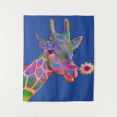Pop Art Giraffe Wandteppich (Vorderseite)