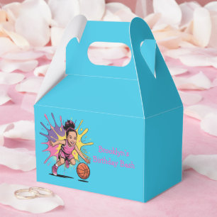Pop Art Girl Basketball Geburtstagsbash Geschenkschachtel