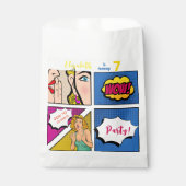 Pop Art Girl Comic Geburtstag Geschenktütchen (Vorderseite)