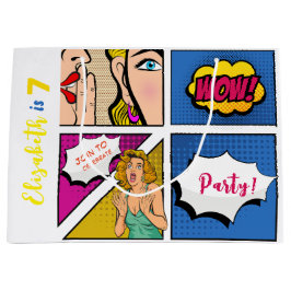 Pop Art Girl Comic Geburtstag Große Geschenktüte