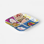 Pop Art Girl Comic Geburtstag Pappteller (Gewinkelt)