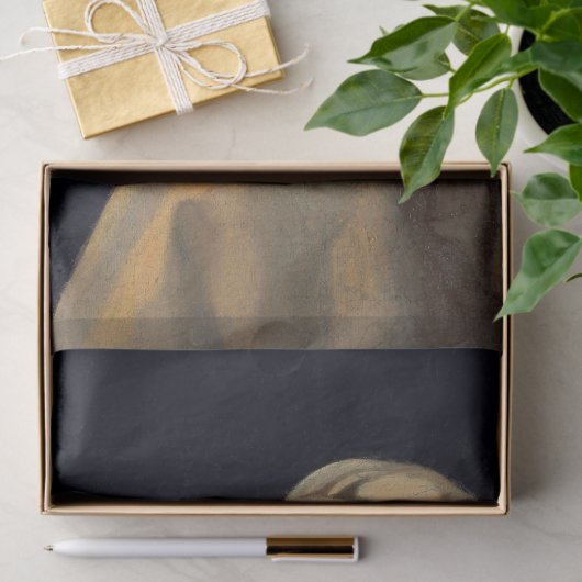 Pop Art Girl mit Perlenohrmuschel Seidenpapier (Geschenk)