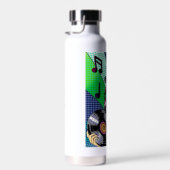 Pop Art Girl mit Rekord Personalisiert Trinkflasche (Rechts)