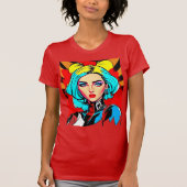 Pop Art Girl T-Shirt (Vorderseite)