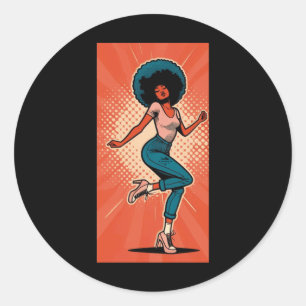 Pop Art Girl Tanzen Pose Sticker