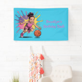 Pop Art Girls Basketball Bash Banner (Insitu)