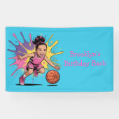 Pop Art Girls Basketball Bash Banner (Horizontal)