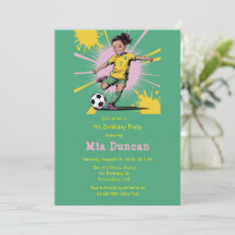 Pop Art Girls Fußball Geburtstagsparty