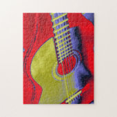 Pop Art Gitarre Malerei Illustration Puzzle (Vertikal)