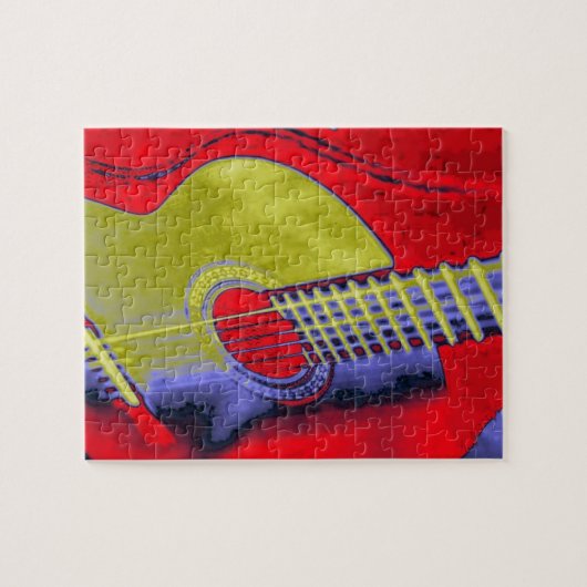 Pop Art Gitarre Malerei Illustration Puzzle (Horizontal)