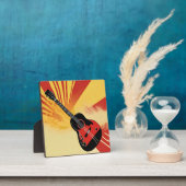 Pop Art Gitarre Malerei Illustration Vintag Retro Fotoplatte (InSitu)