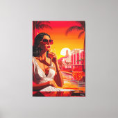 Pop Art Glamour Wine tasting in der Fattoria Moncu Leinwanddruck (Vorderseite)